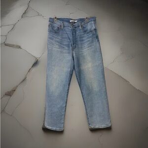 Levi's Women's rib cage straight High Rise Jeans - Light Blue